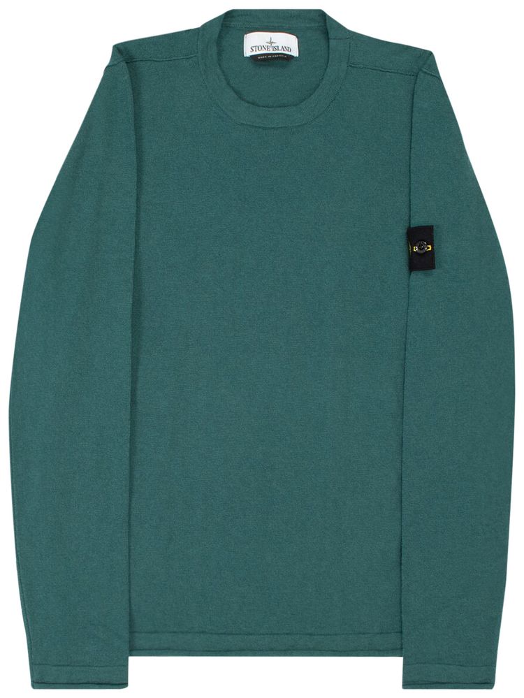 Stone Island Long Sleeve Crewneck Sweater Bottle Green