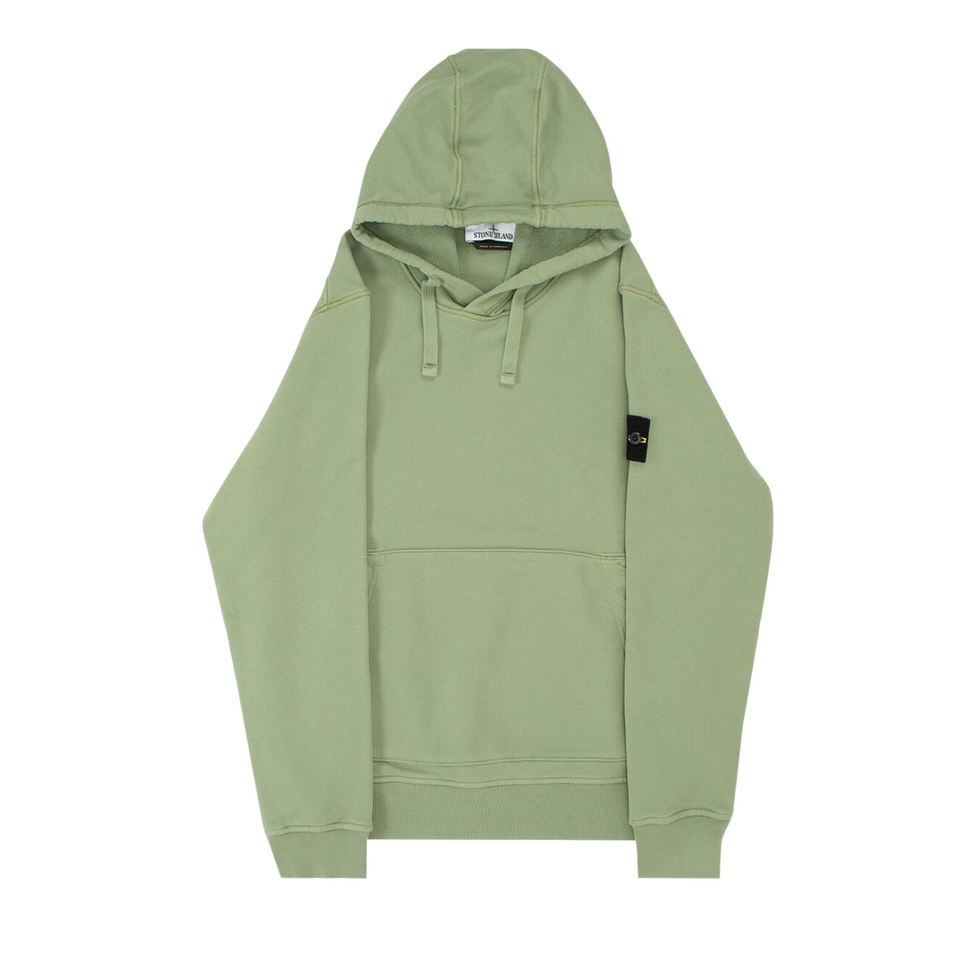 Buy Stone Island Compass Motif Detail Hoodie Sage 101564151