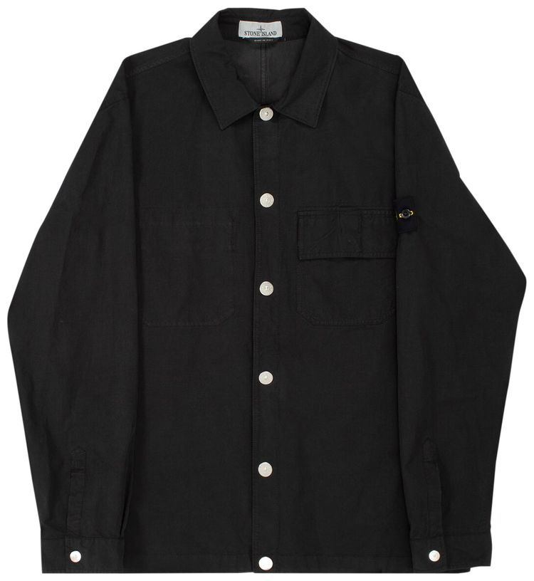 Stone Island Button Down Shirt Black