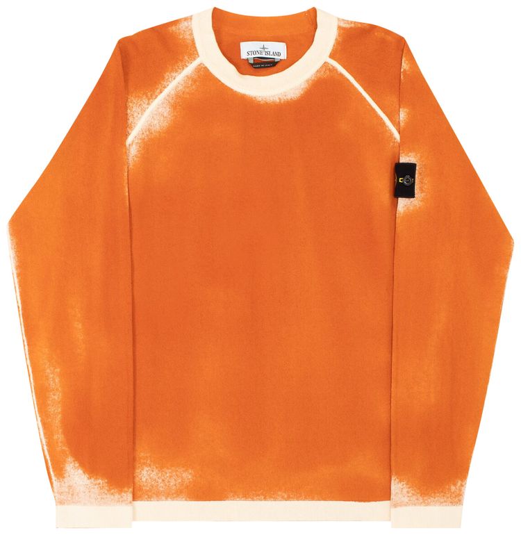 Stone Island Logo Crewneck Sweater Sienna