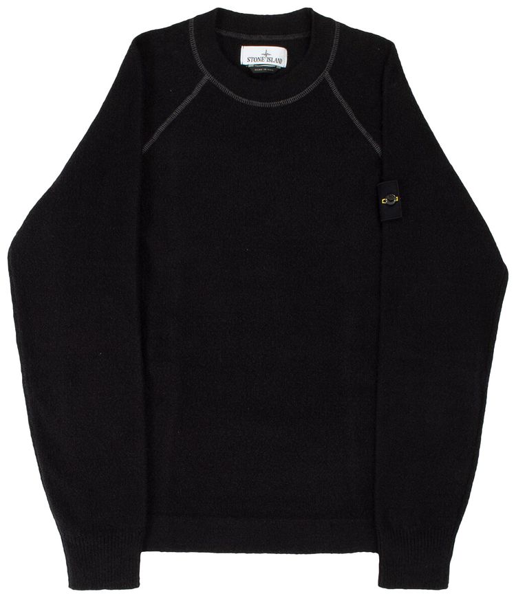 Stone Island Fluffy Knit Pullover Black