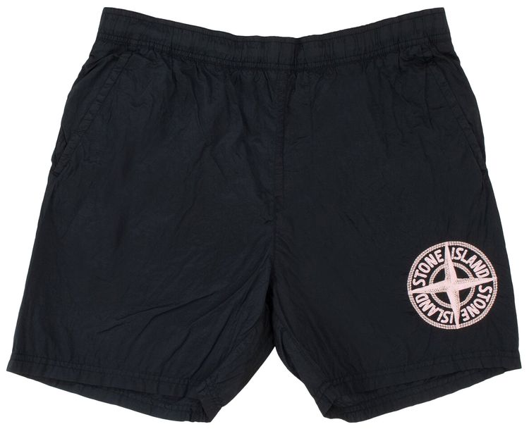Stone Island Compass Motif Swim Shorts Navy