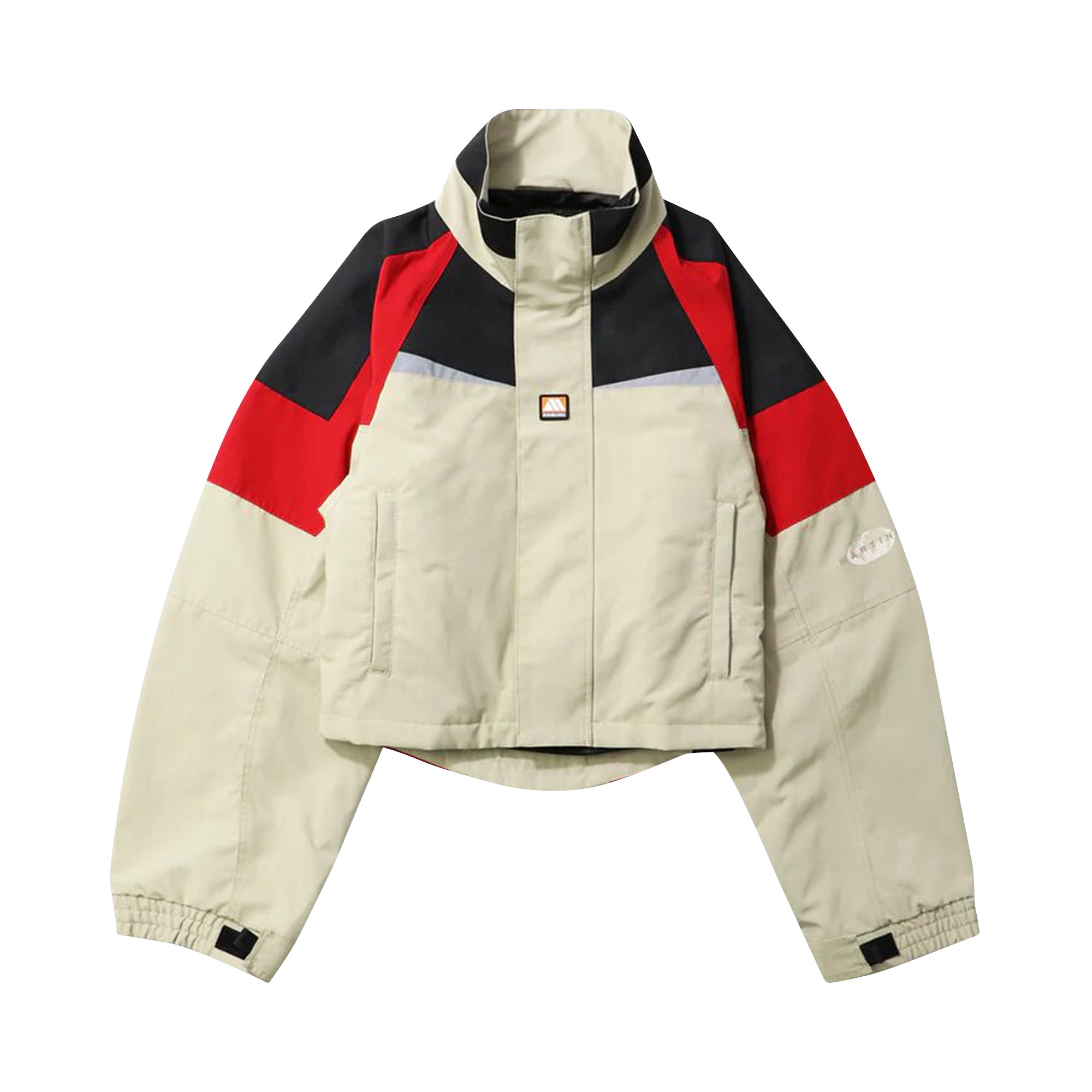 Buy Martine Rose Shrunken Sports Jacket 'Red/Black/Beige' - MRSS23