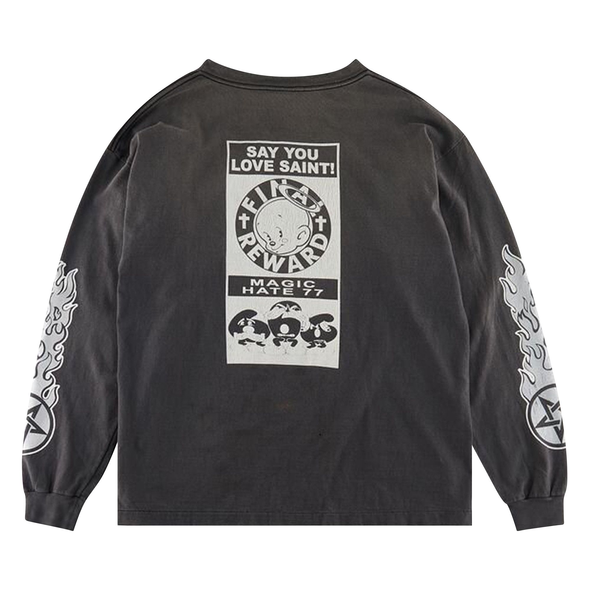 Buy Saint Michael Fire Baby Tee 'Black' - SM S23 0000 026 | GOAT