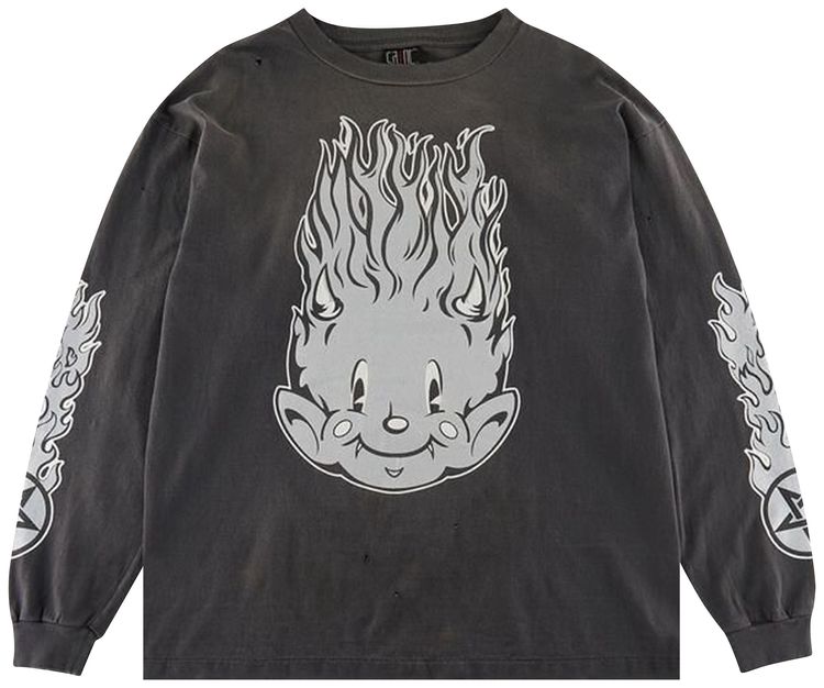 SAINT Mxxxxxx Fire Baby Tee Black