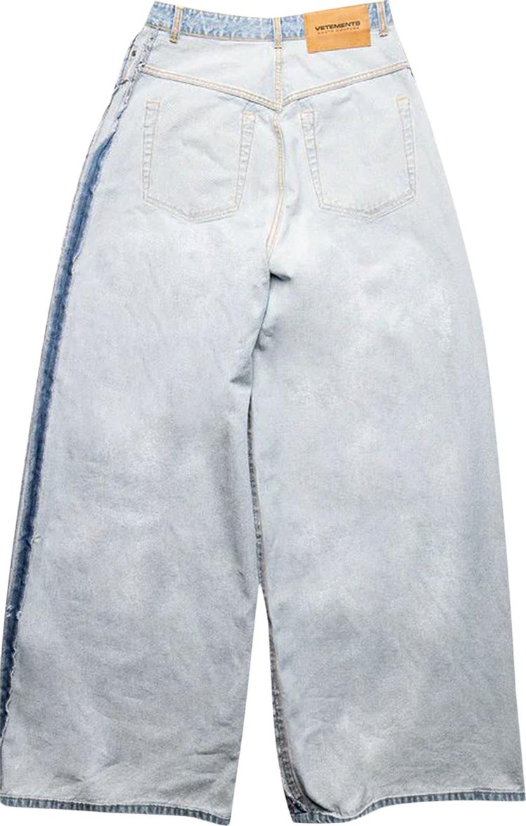 Vetements Inside Out Baggy Jeans Light Blue