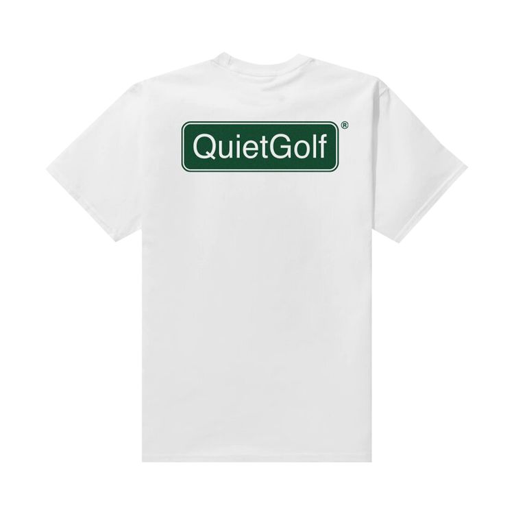Quiet Golf Club Badge T Shirt White