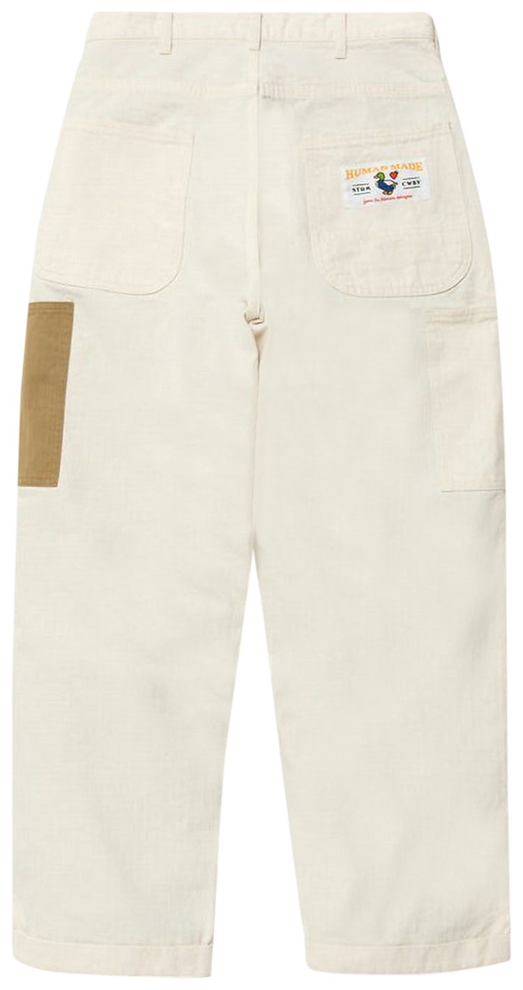 Human Made Herringbone Painter Pants White
