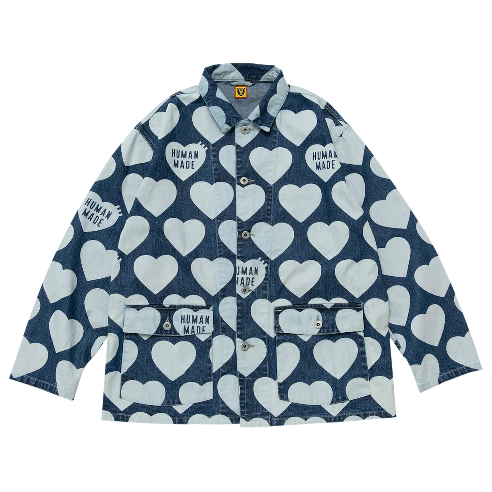 Buy Human Made Heart Denim Coverall Jacket 'Indigo' - HM25JK024