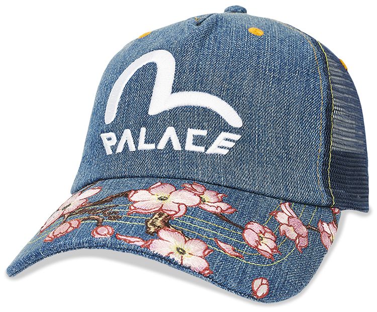 Palace x Evisu Denim And Mesh Trucker Stone Wash