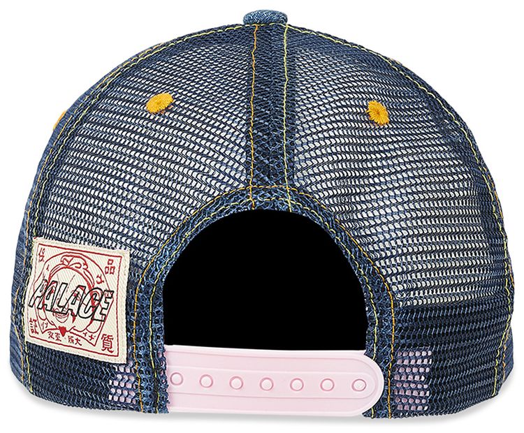 Palace x Evisu Denim And Mesh Trucker Stone Wash