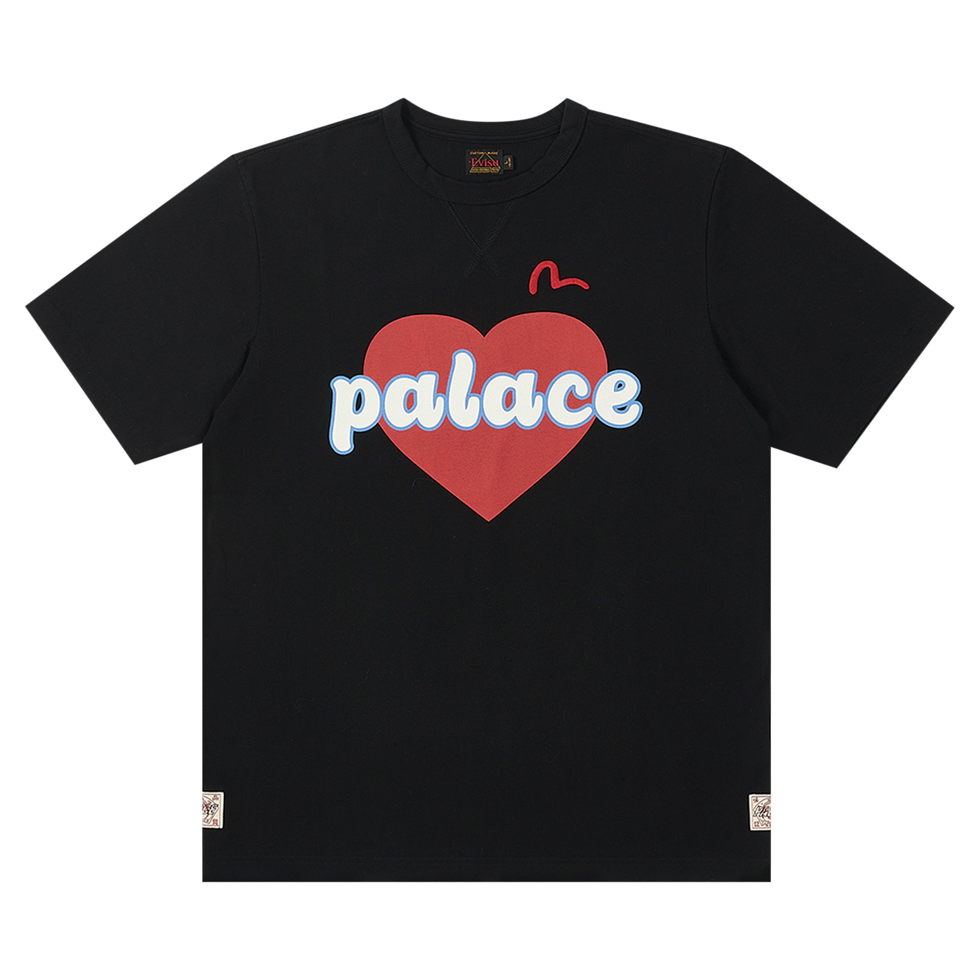 Buy Palace x Evisu Heart T-Shirt 'Black' - P24EVE005 | GOAT