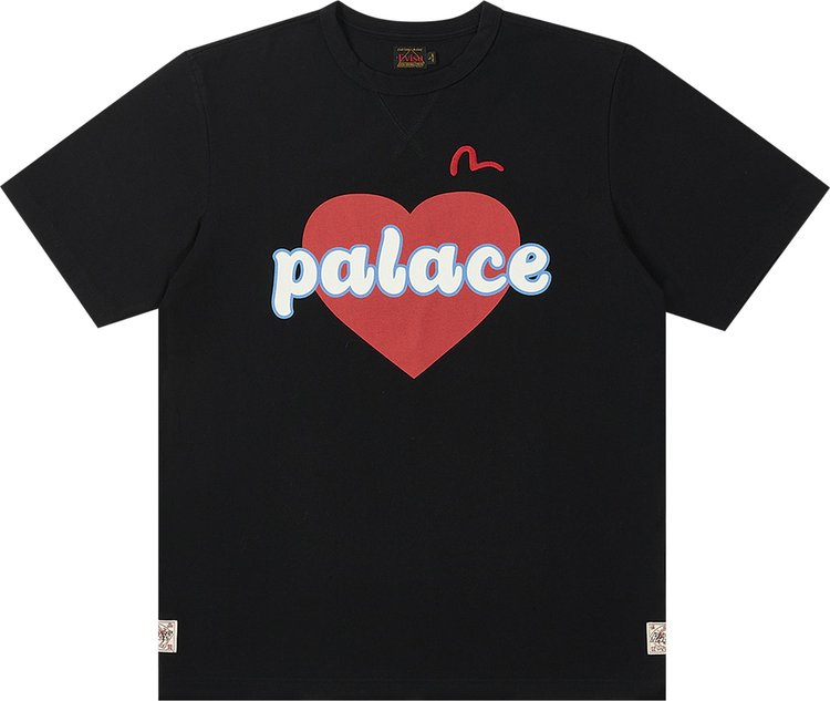 Palace x Evisu Heart T-Shirt 'Black'