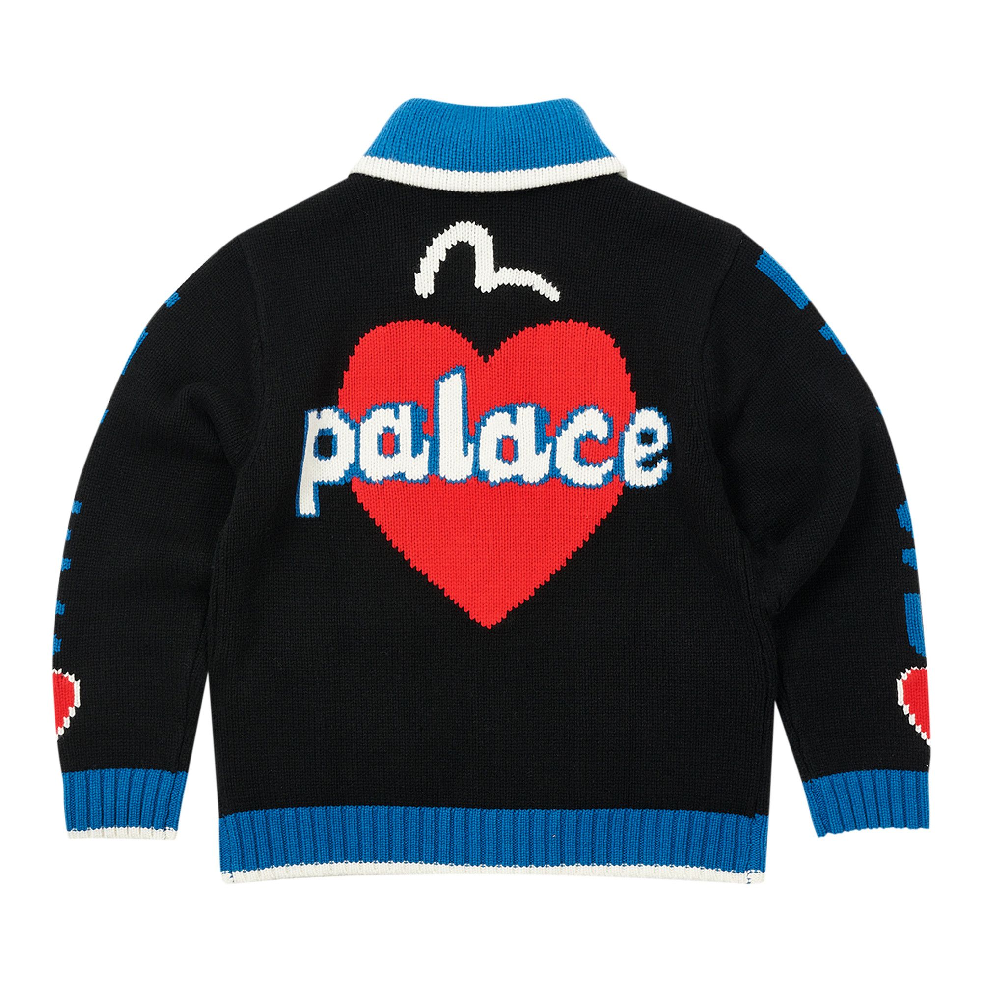 Size l Palace x Evisu Cowichan Knit 'Black'