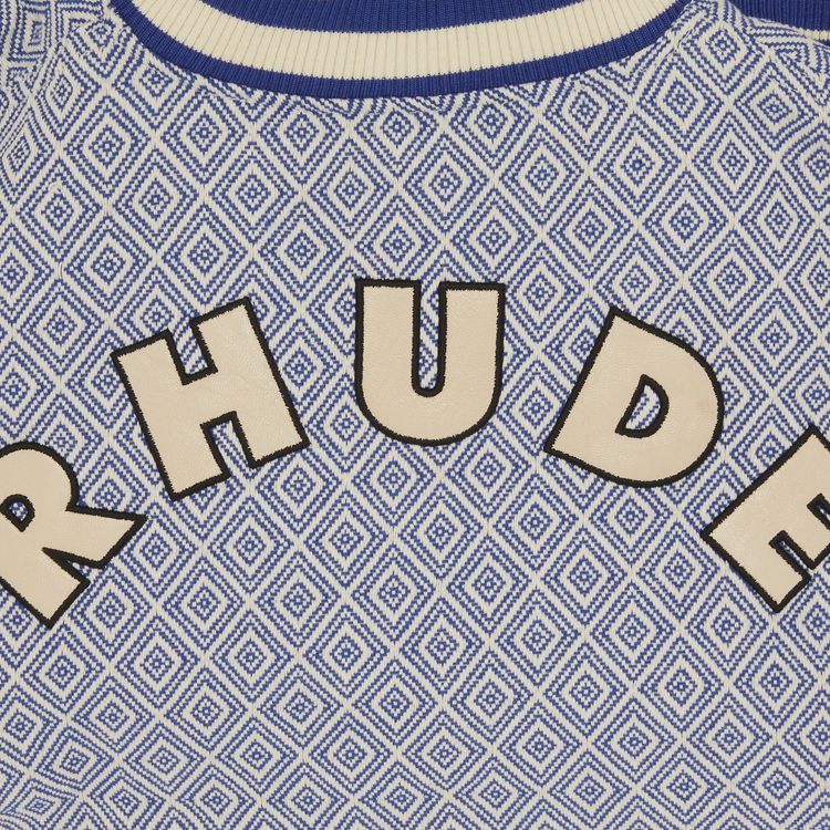 Rhude Jacquard Lightning Bomber MulticolorBlueIvory