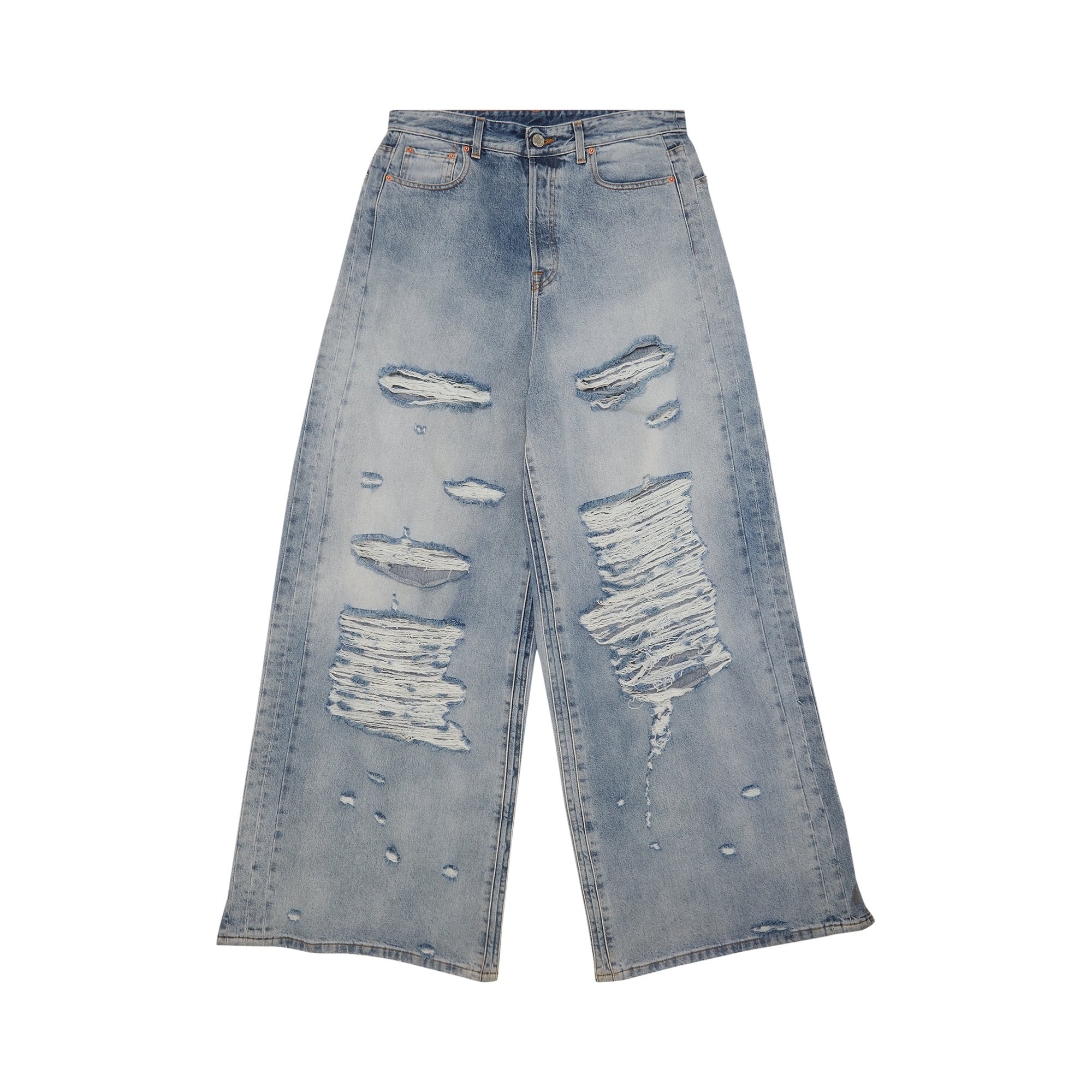 Buy Vetements Destroyed Baggy Jeans 'Light Blue' - UE63PA300L LIGH