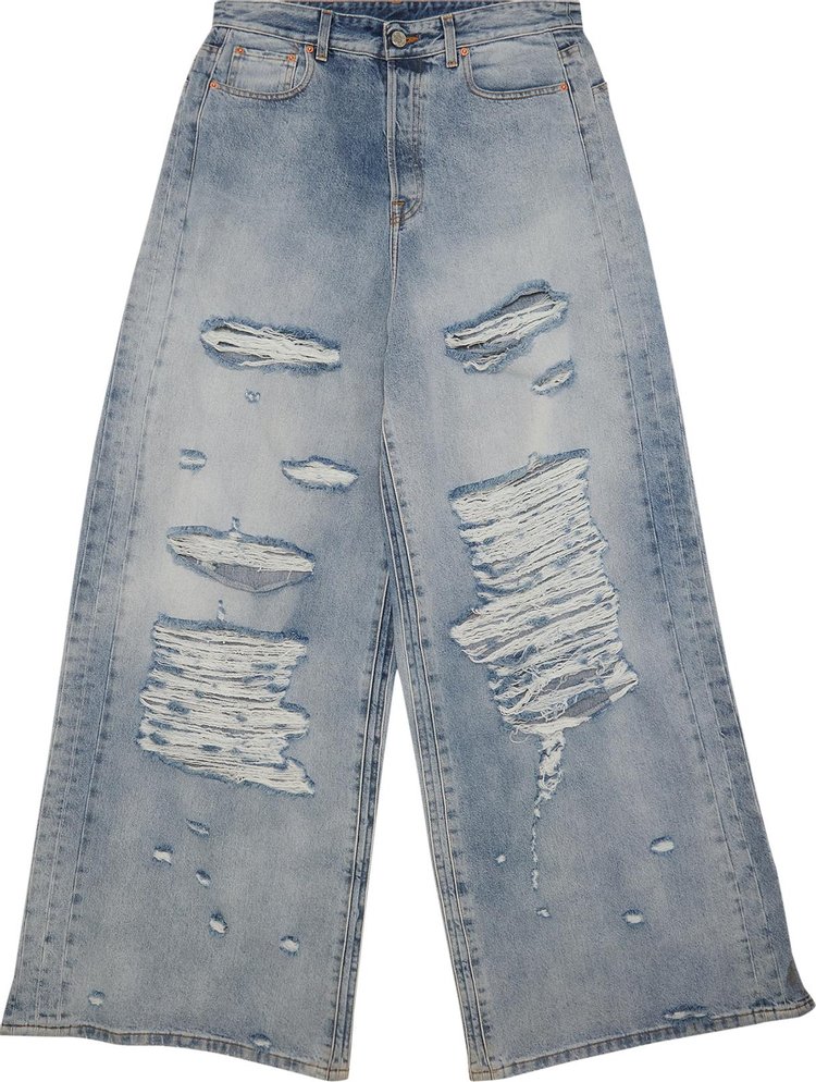 Vetements Destroyed Baggy Jeans 'Light Blue'