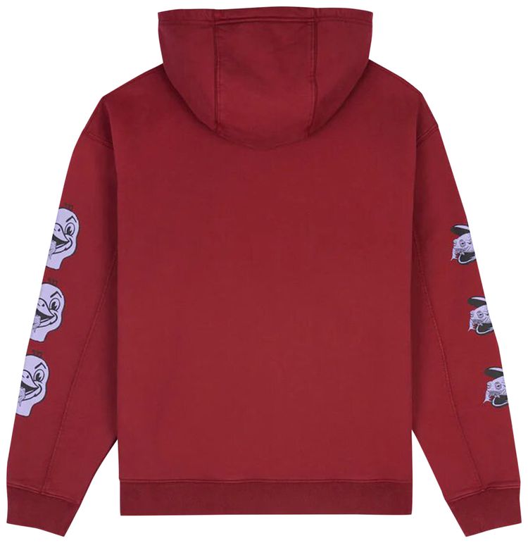 Brain Dead Toad Licker Hooded Sweatshirt Burgundy