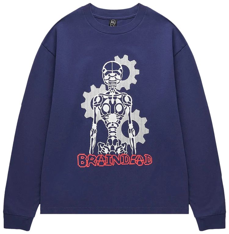 Brain Dead Skeletal Gear Long Sleeve Navy