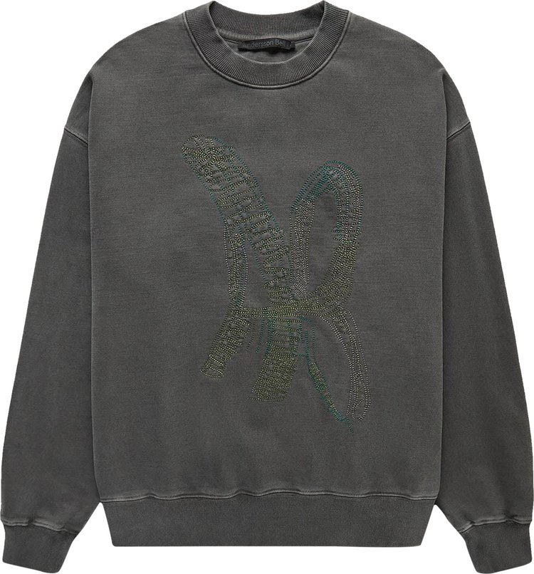 Andersson Bell Logo Embroidered Sweatshirt 'Charcoal'