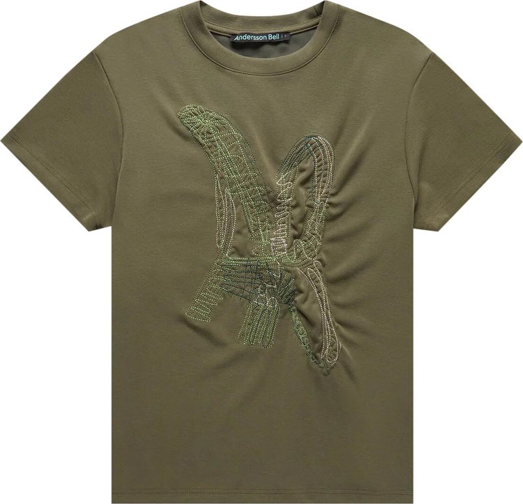 Andersson Bell Logo Embroidered T-Shirt 'Khaki'
