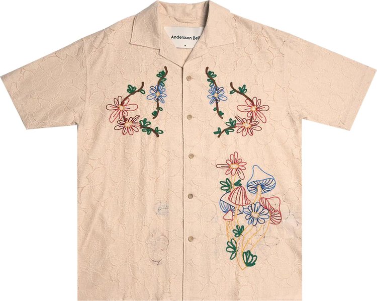 Andersson Bell Flower Mushroom Embroidered Shirt 'Ecru'