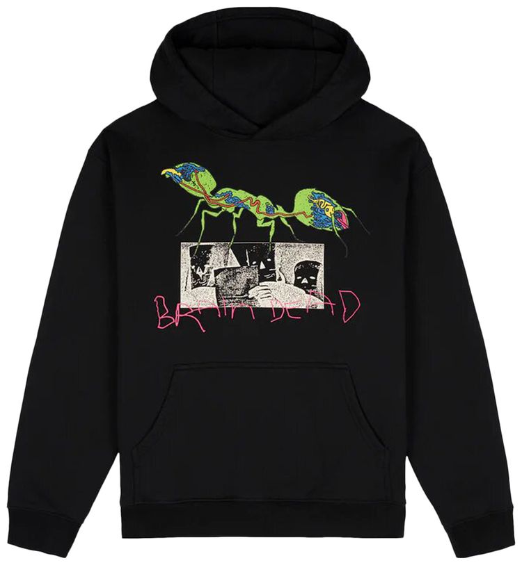 Brain Dead Ant War Hooded Sweatshirt 'Black'