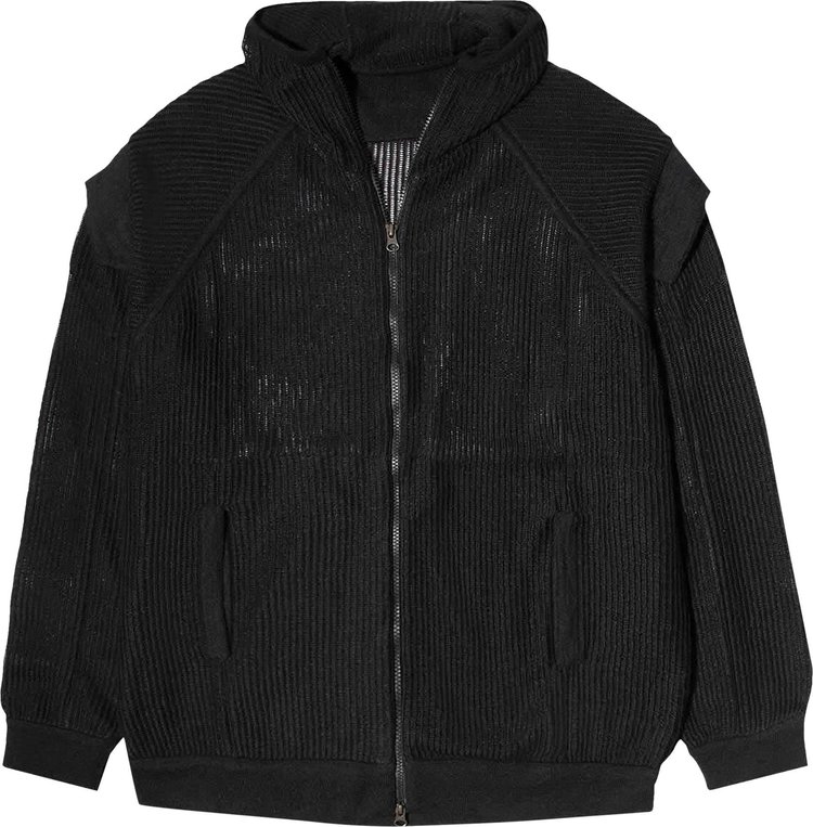 Acronym Cashllama Silk Mesh Hooded Jacket 'Black'