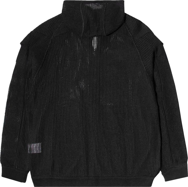 Acronym Cashllama Silk Mesh Hooded Jacket Black