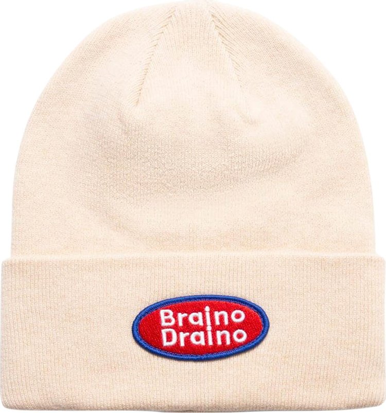 Brain Dead Braino Draino Wool Beanie 'Cream'
