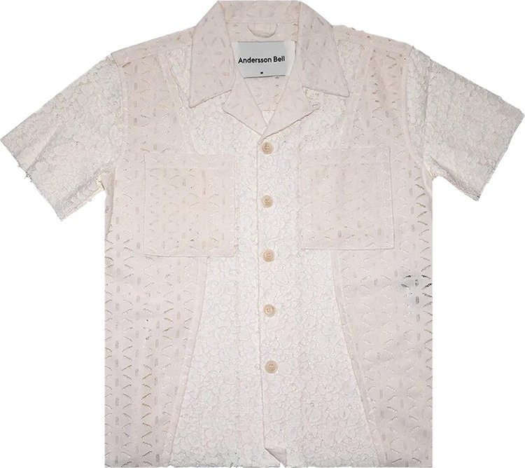 Andersson Bell Half Sheer Flower Lace Shirt 'Ecru'