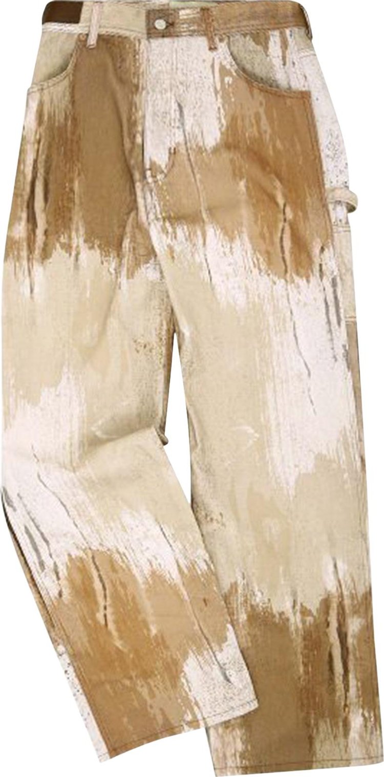 Andersson Bell Abstract Print Loose Cut Jeans 'Sand'