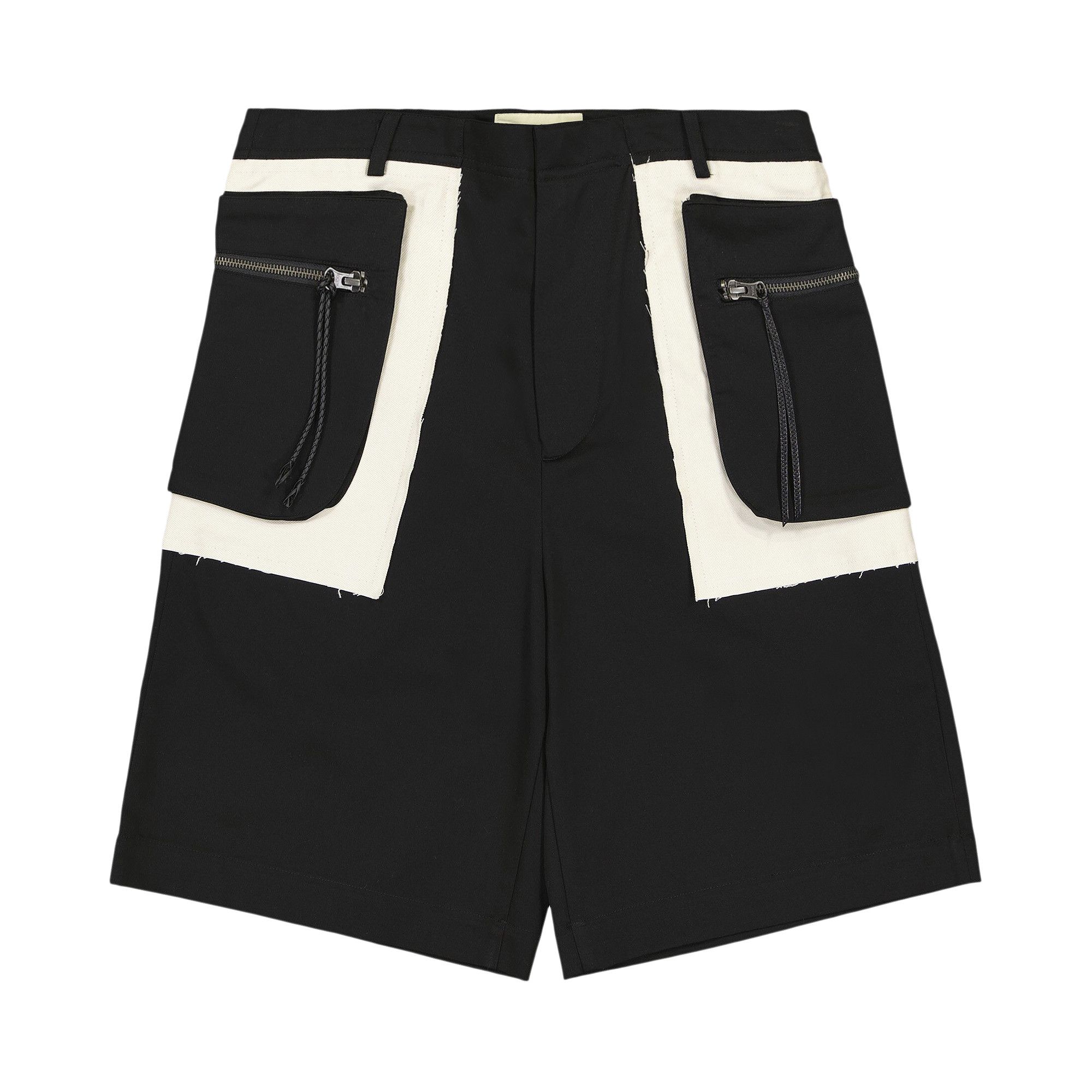 Buy Andersson Bell Raw Edge Cargo Shorts 'Black' - APA641M