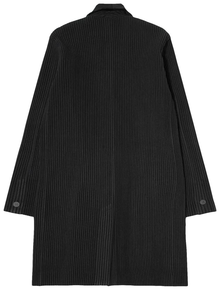 Homme Plisse Issey Miyake Pleated Single Breasted Jacket Black