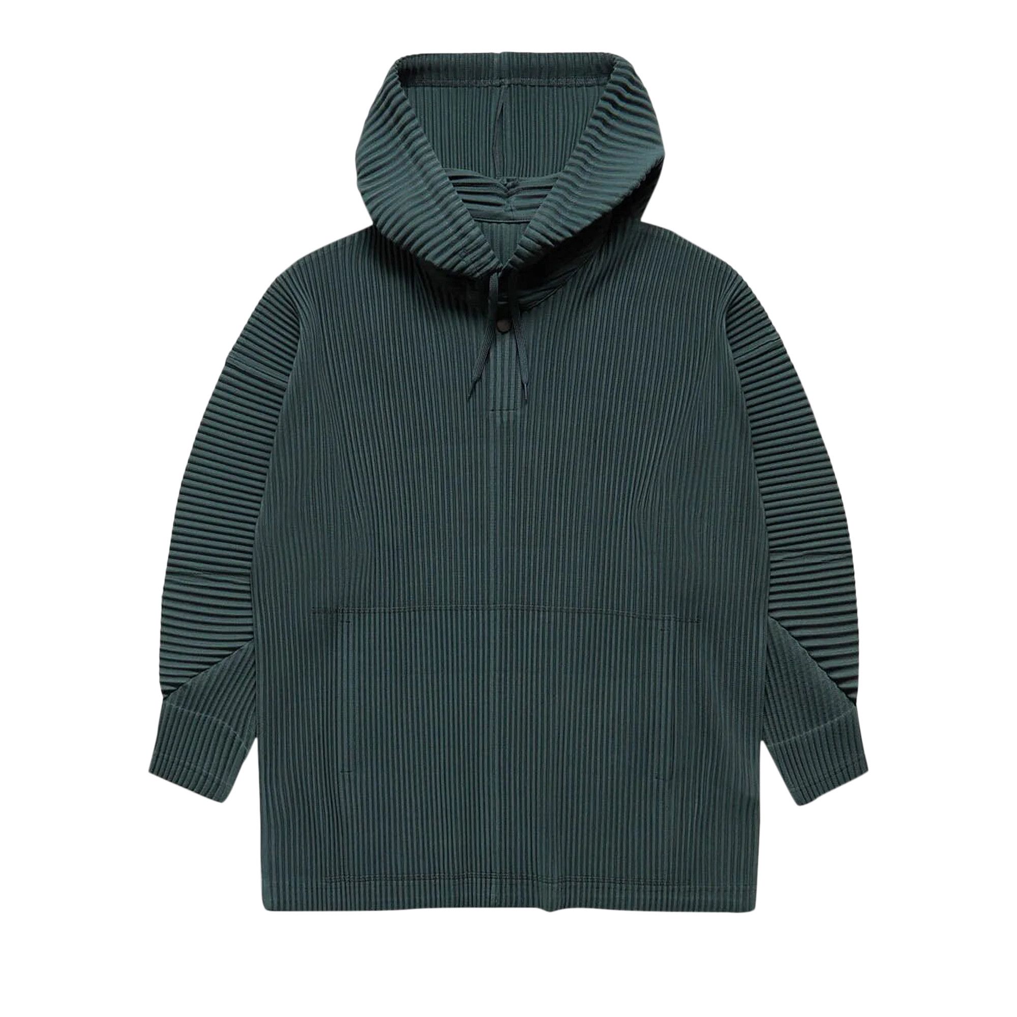 Buy Homme Plissé Issey Miyake Pleated Hoodie 'Slate Green