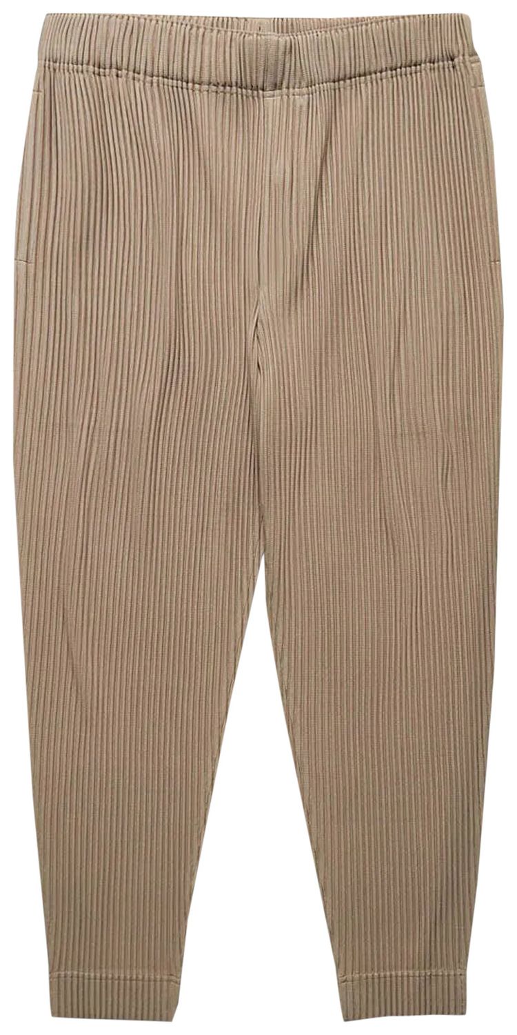 Homme Plisse Issey Miyake Elasticated Waistband Pants Walnut Beige
