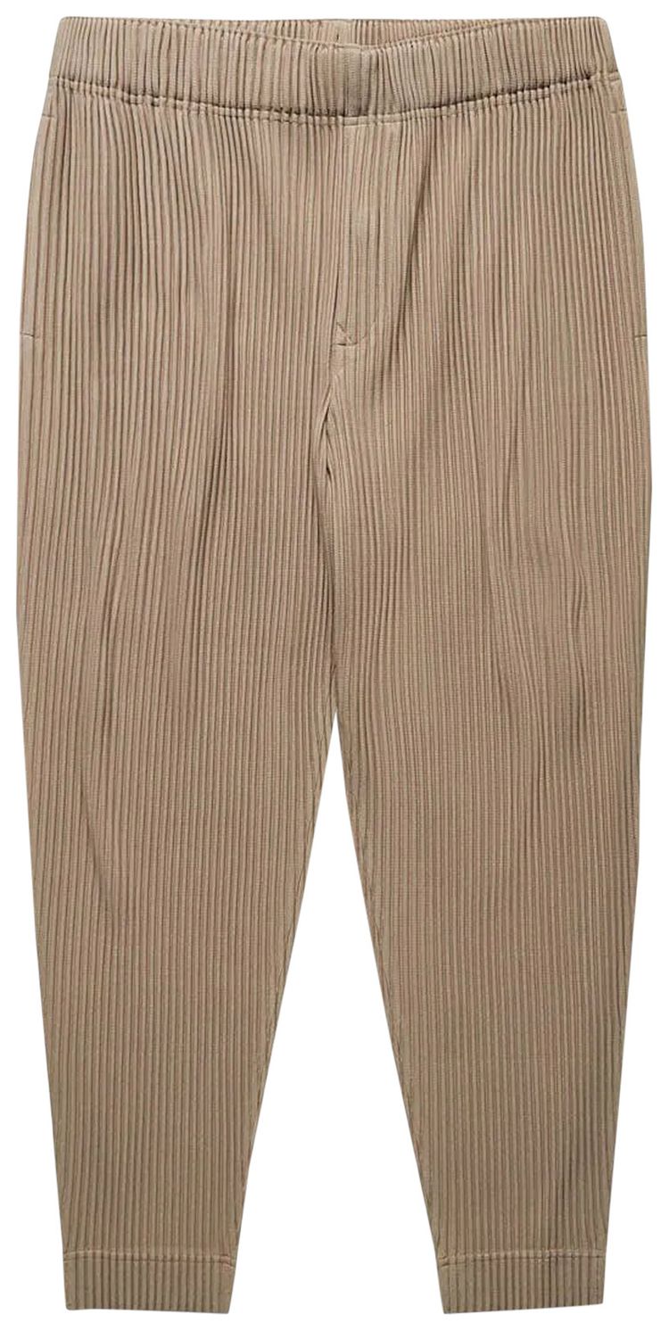 Homme Plisse Issey Miyake Elasticated Waistband Pants Walnut Beige