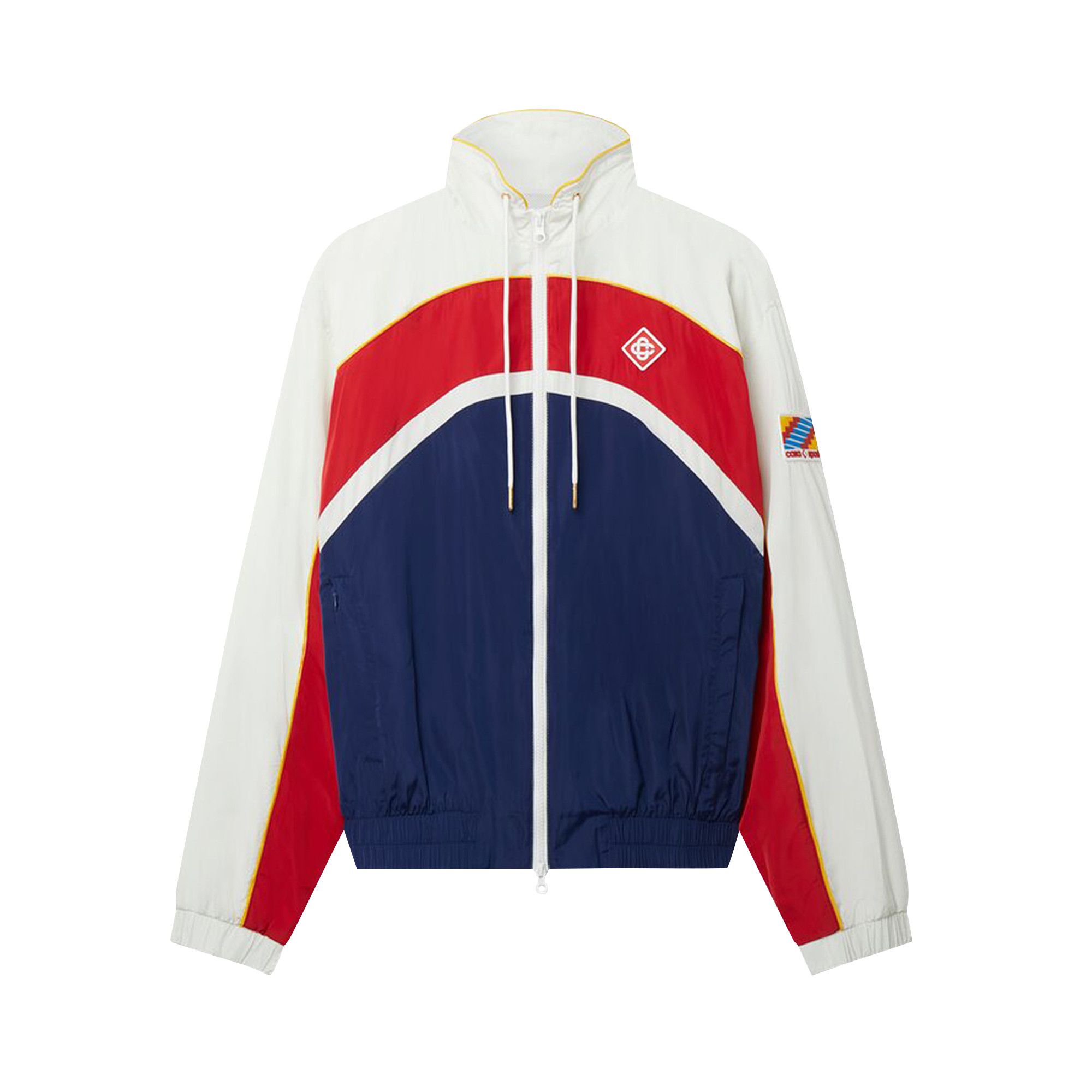 Buy Casablanca Arch Panelled Shell Suit Track Jacket 'White/Red