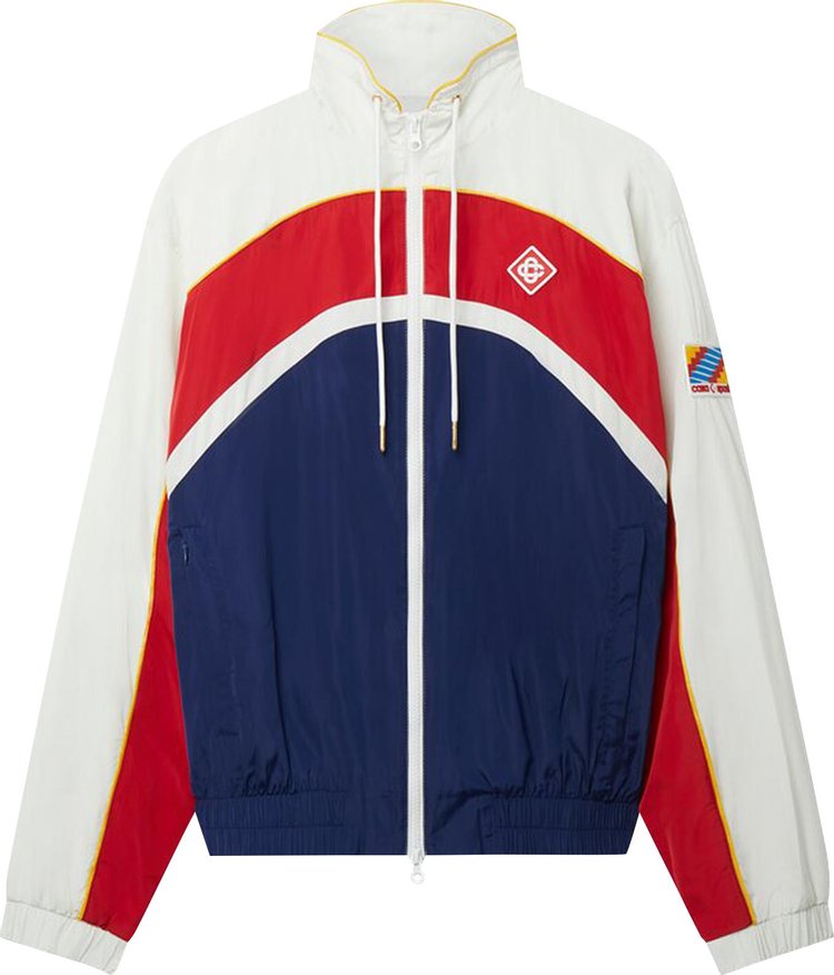 Casablanca Arch Panelled Shell Suit Track Jacket 'White/Red/Navy'