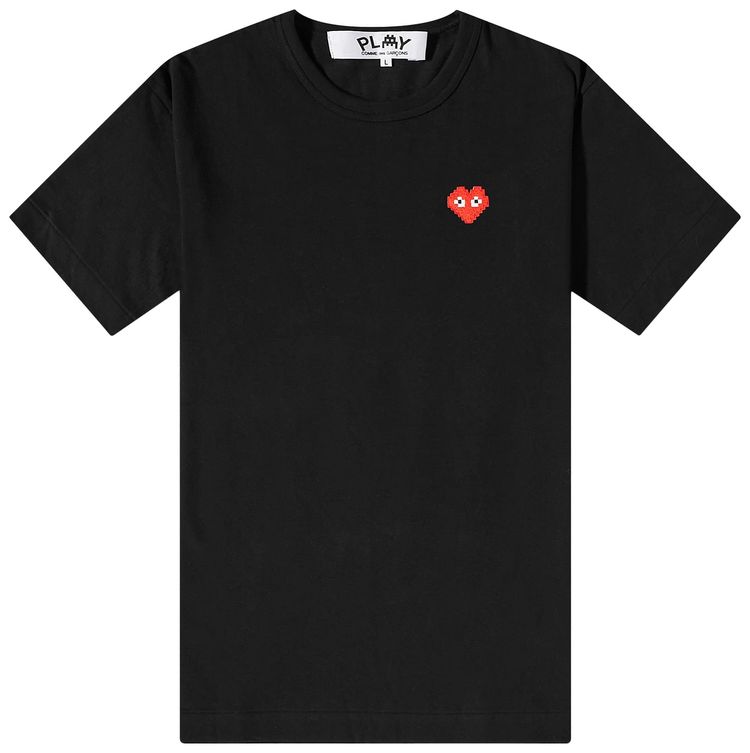 Comme des Garcons PLAY x Invader Mini Logo T Shirt Black