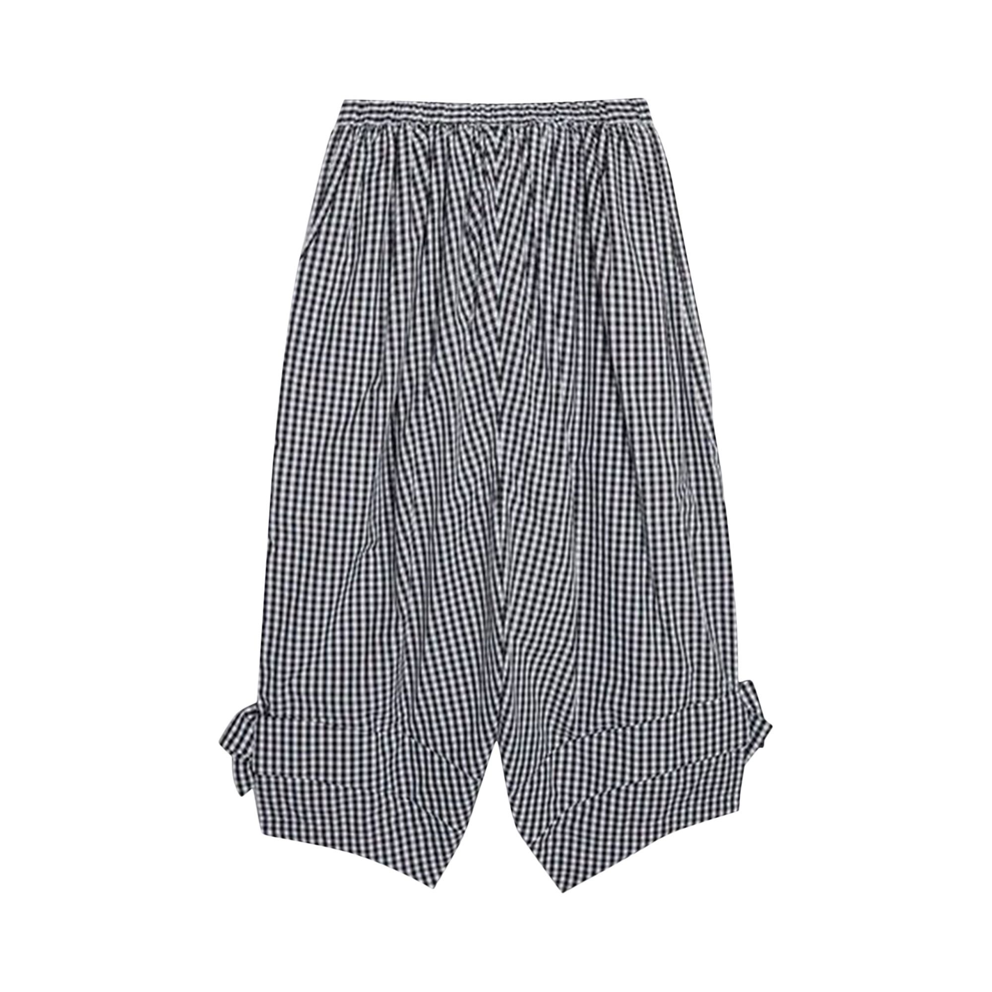 Buy Comme des Garçons Girl Gingham Check Bow Pant 'Black