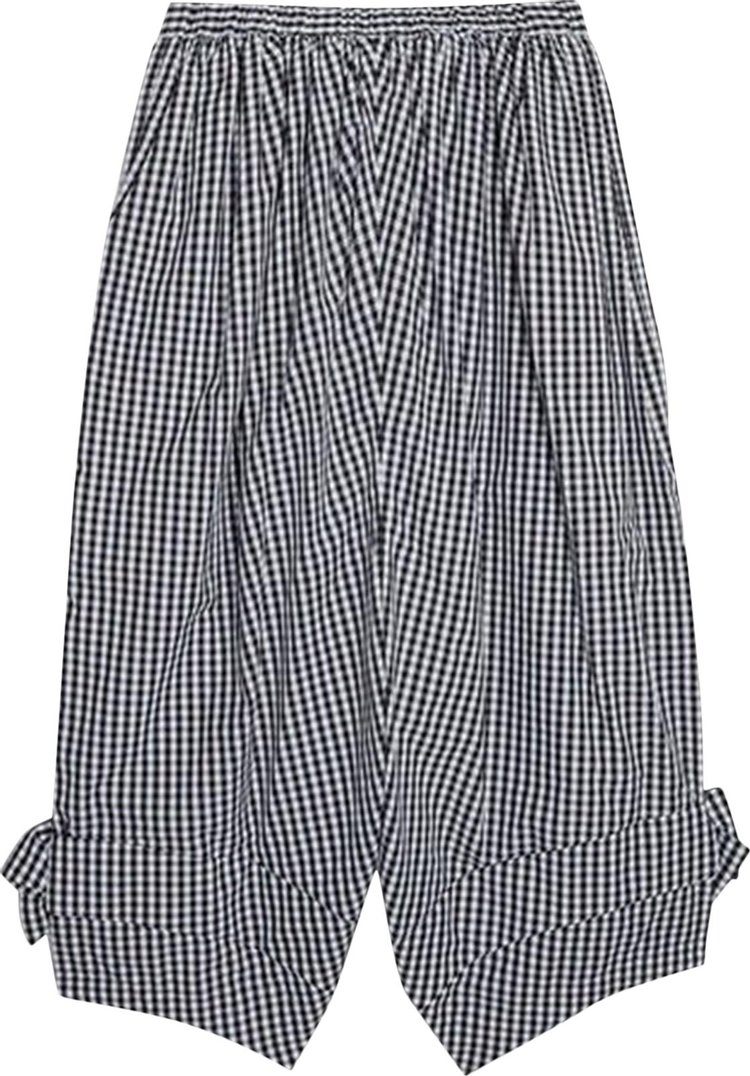 Comme des Garcons Girl Gingham Check Bow Pant Black