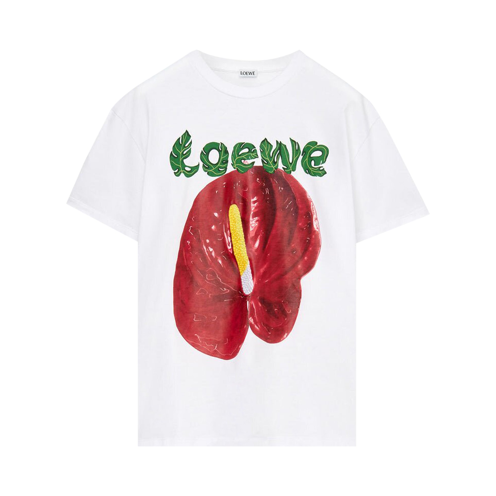 Buy Loewe Loewe Flower T-Shirt 'White/Red' - S540Y22X28 2107 | GOAT CA
