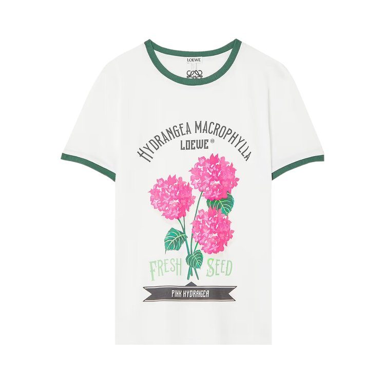 Loewe Flower T-Shirt 'White/Green/Pink'