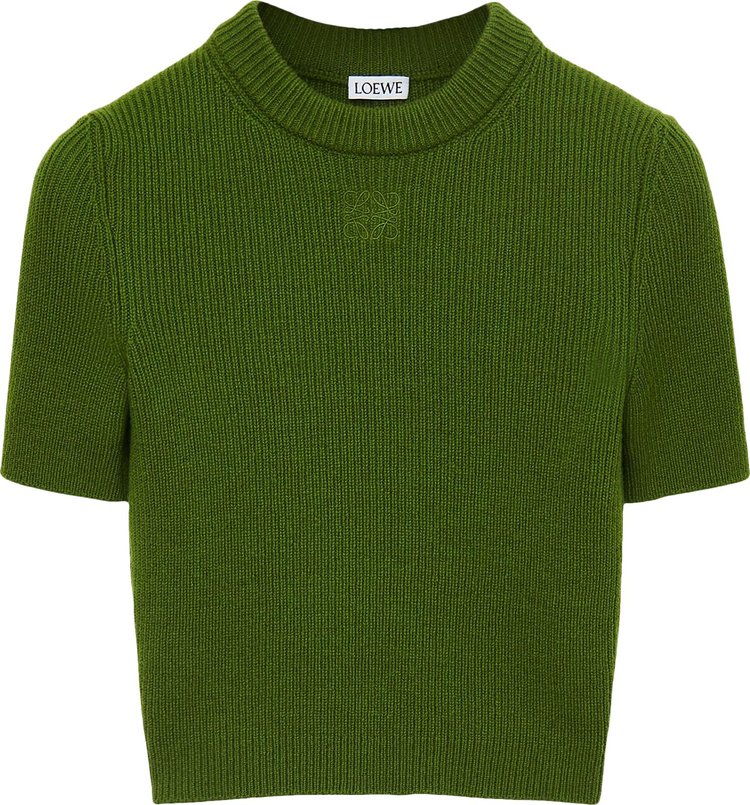 Loewe Cropped Sweater 'Forest Green'