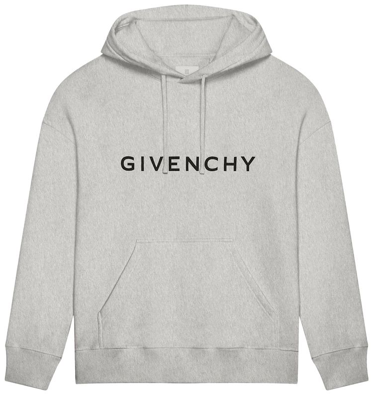 Givenchy Slim Fit Hoodie Light Grey Melange