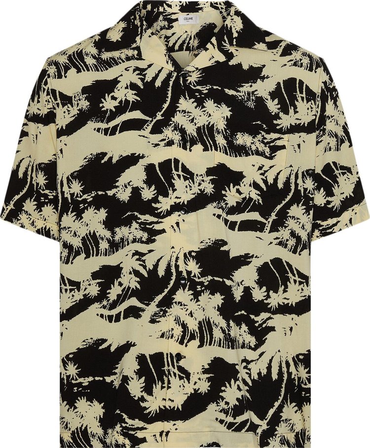 Buy CELINE Hawaiian Shirt 'Black/Paille' - 2C946275U 38PL | GOAT