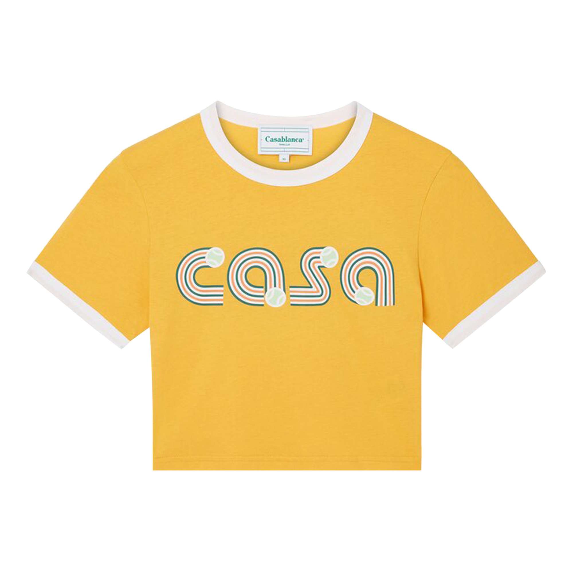 Buy Casablanca Jeu De Tennis Baby Ringer T-Shirt 'Yellow' - WS23