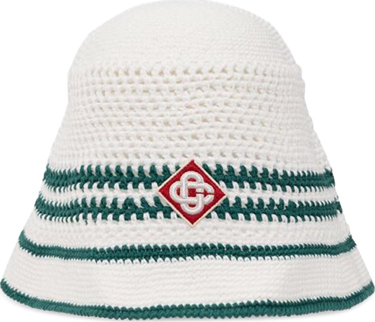 Casablanca Crochet Tennis Hat 'White'