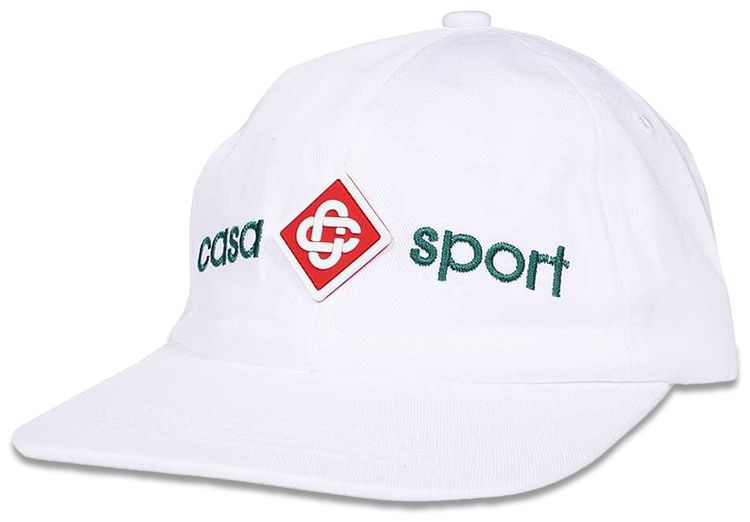 Casablanca Casa Sport Logo Embroidered Cap White